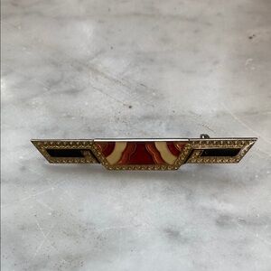 Vintage Art Deco Style Enamel Brooch Pin